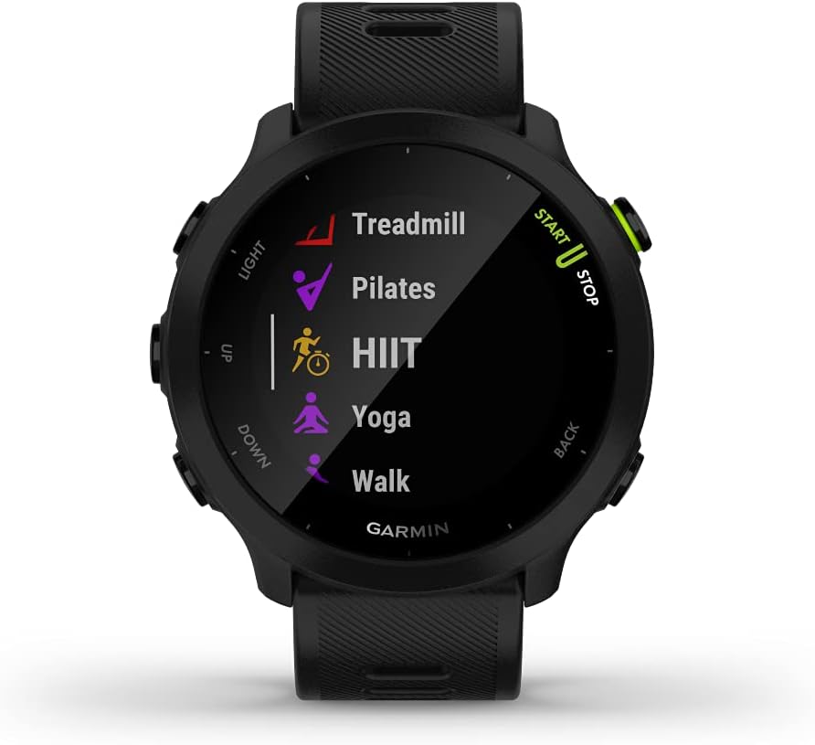 Garmin Forerunner 55, GPS Running Watch with Daily Suggested Workouts, Up to 2 Weeks of Battery Life, White