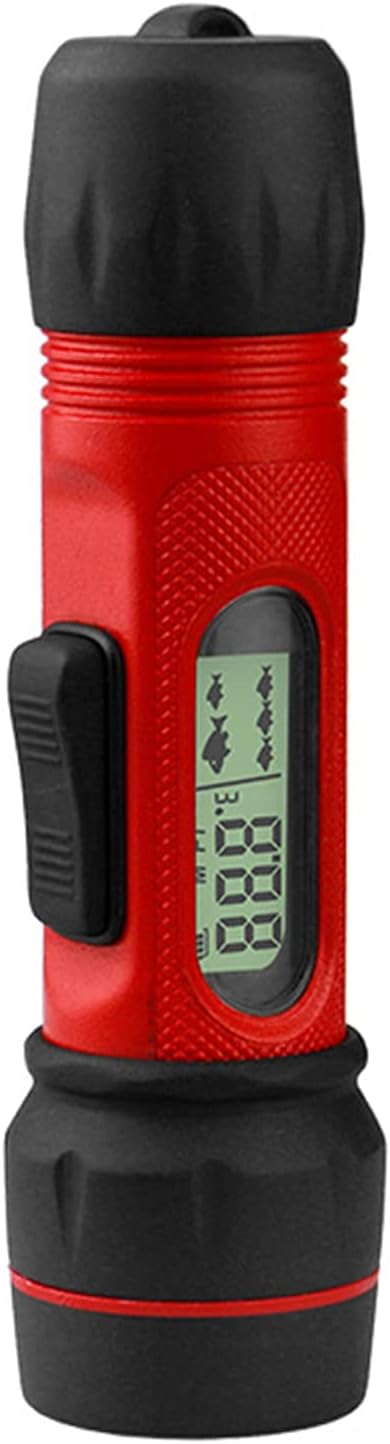 Portable Fish Finder,HUIOP Sonar Ice Fishing Fishfinder with LED Underwater Light Handheld Fishfinder with 0.8-90m Detection Depth