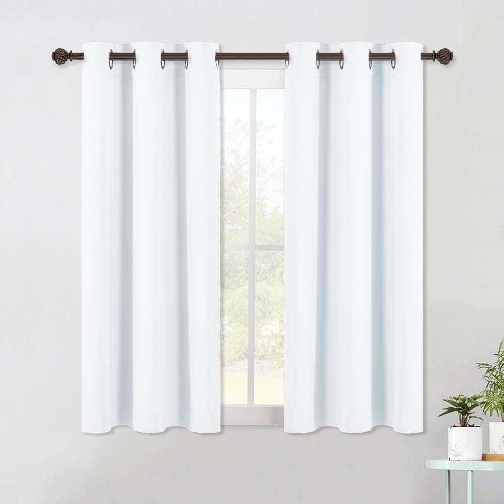 NICETOWN Blackout Curtains 2 Panels for Bedroom- Thermal Insulated Grommet Blackout Curtains 63 Inches Long for Living Room/Kitchen Rideaux occultants (2 Panels, W42 x L63 -Inch,Grey) - PuriLite