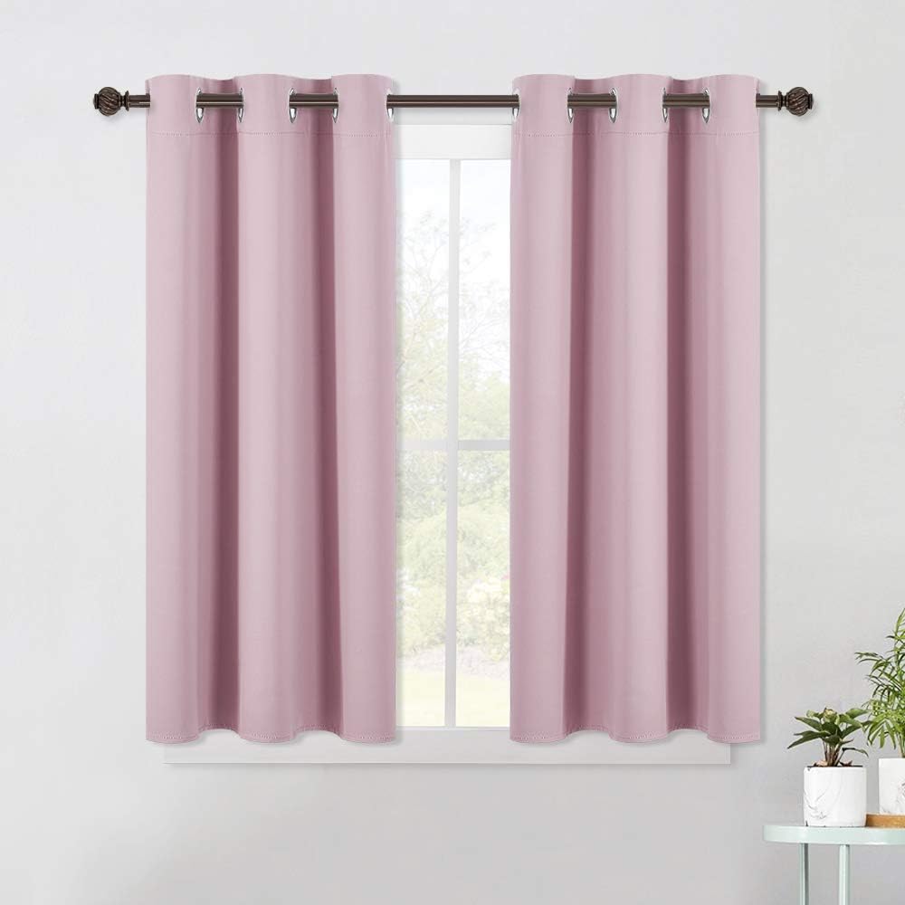 NICETOWN Blackout Curtains 2 Panels for Bedroom- Thermal Insulated Grommet Blackout Curtains 63 Inches Long for Living Room/Kitchen Rideaux occultants (2 Panels, W42 x L63 -Inch,Grey) - PuriLite