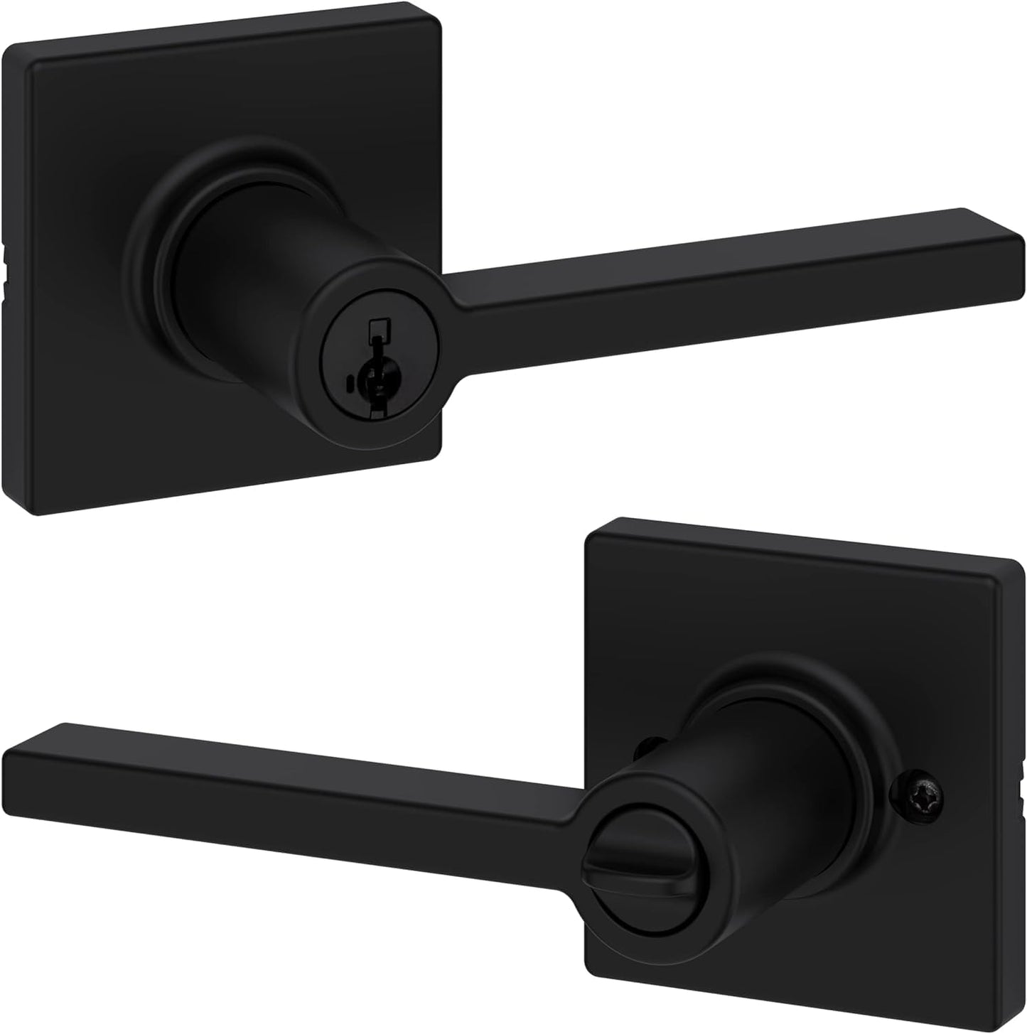 Weiser Powerbolt 3 Matte Black Keyless Entry Door Lock/Deadbolt Lock, 10-Button Keypad Door Lock with Auto Lock and 12-Month Battery Life, Electronic Door Locks for Front Door, Home Décor