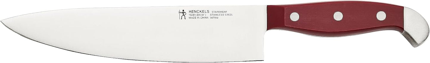 HENCKELS Statement 15Piece White-Handled Knife Block Set with Shears, Sharpening Steel - Dishwasher Safe, Ergonomic Handle