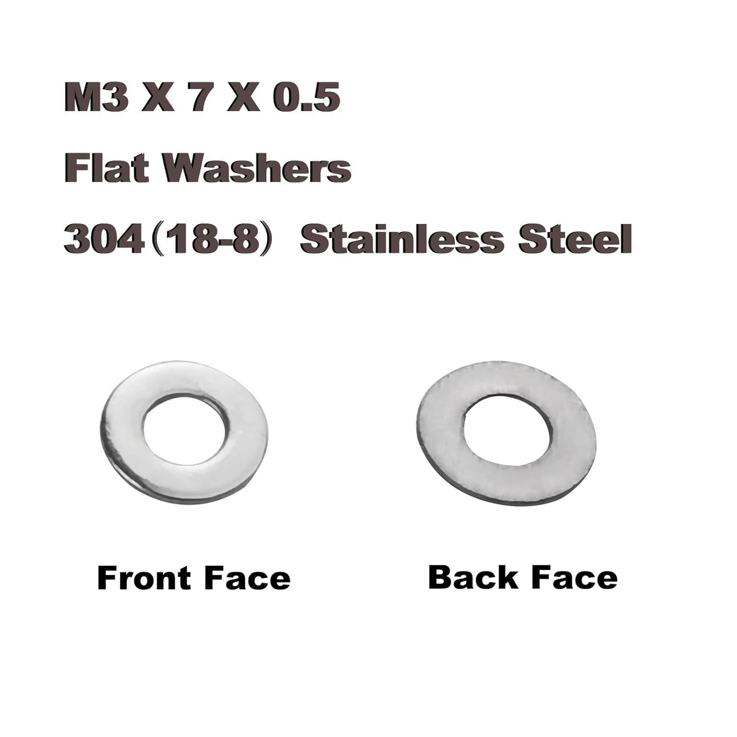 Fajoeda M6 Flat Washers 120Pcs M6 304 Stainless Steel Flat Washer for Bolts Screws, M6 x 12 mm x 1.5 mm