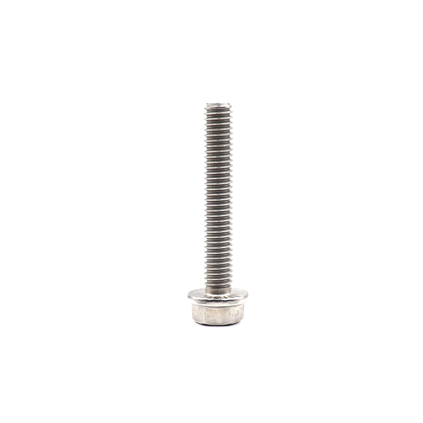binifiMux 4pcs M10-1.25 x 70mm Serrated Flanged Hex Bolts Flange Hexagon Screws, Stainless Steel 18-8 (304), Plain Finish, DIN 6921