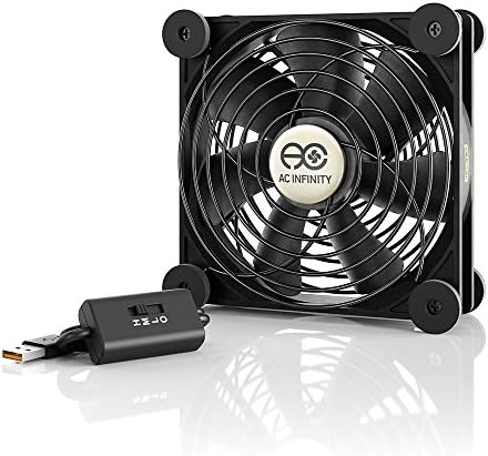 AC Infinity MULTIFAN S3 Quiet 120mm USB Cooling Fan – UL-Certified, Multi-Speed Adjustable for Electronics, Game Consoles, DVR, Receiver, and Computer Cabinets - PuriLite