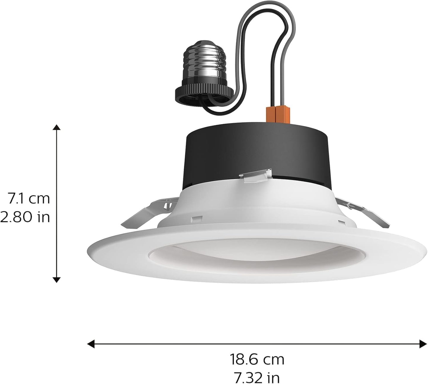 Philips Hue White & Color Ambiance 4" Smart LED Retrofit Can Downlight, Color Changing, Bluetooth & Zigbee Compatible (Hue Hub Optional), Smart Ceiling Lighting