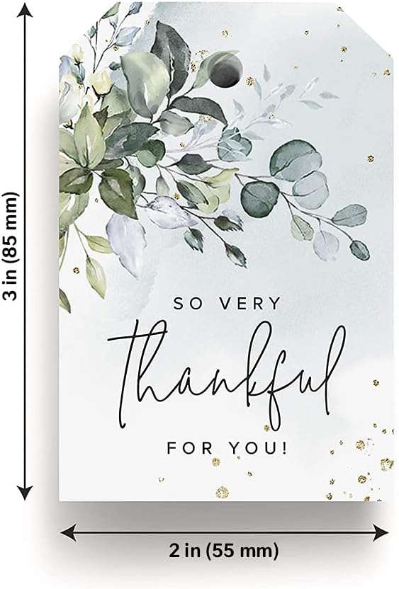 Bliss Collections Thank You Cards - Cards for Weddings, Receptions, Bridal Showers, Baby Showers, Graduations, Special (Rustic Greenery - 25 pieces)