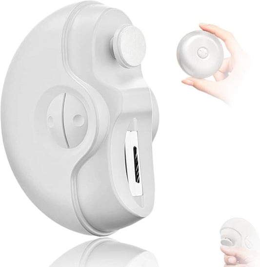 Electric Nail Clipper, 2 in 1 Electric Polishing Automatic Nail Clippers, Portable Electric Nail Trimmer with Nail Chip Storage, Automatic Nail Clipper for Adults Children Elderly (White)