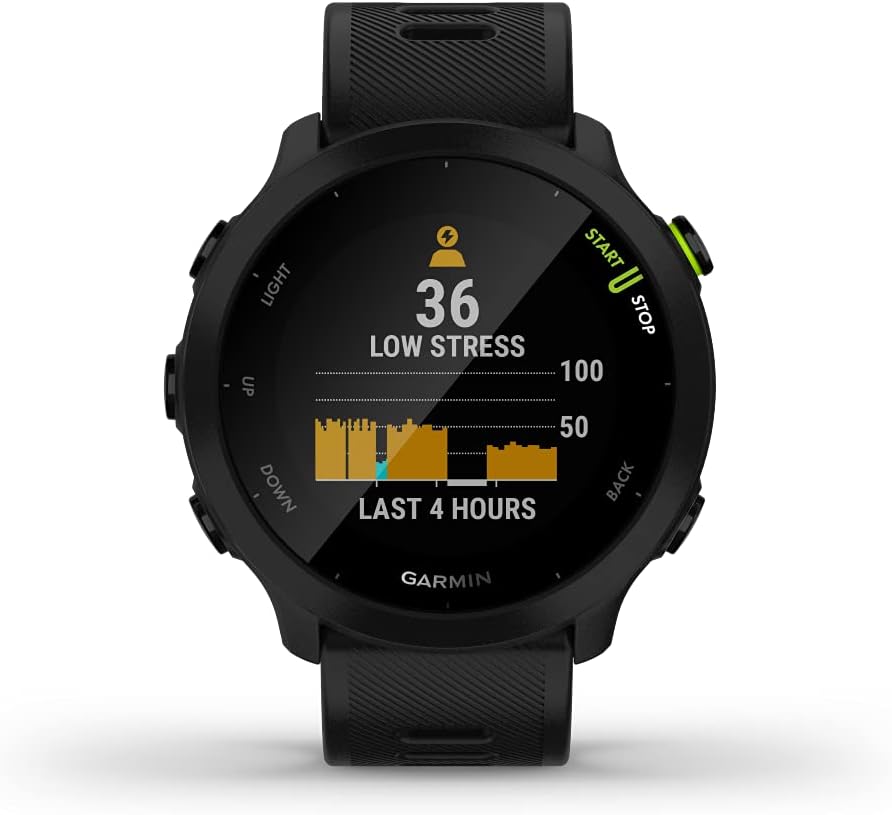 Garmin Forerunner 55, GPS Running Watch with Daily Suggested Workouts, Up to 2 Weeks of Battery Life, White