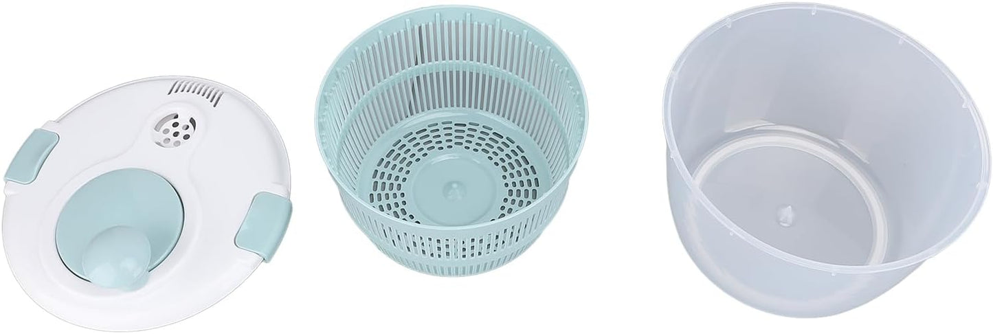 Fruit Washer Spinner, 5L Salad Spinner, 5.3 Quart Lettuce Spinner, Fruit Dryer Spinner, Salad Dryer for Washing, and Draining Greens, Fruits, and Vegetables, Blue