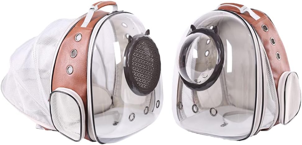 LAIRIES Dual Expandable Cat Backpack Carrier Front & Back Extension Pet Backpack Carrier, Fit up to 20 lbs, Bubble Capsule Dog Backpack Travel, Hiking & Outdoor Backpack (CL-Star Blue, Dual Extension)