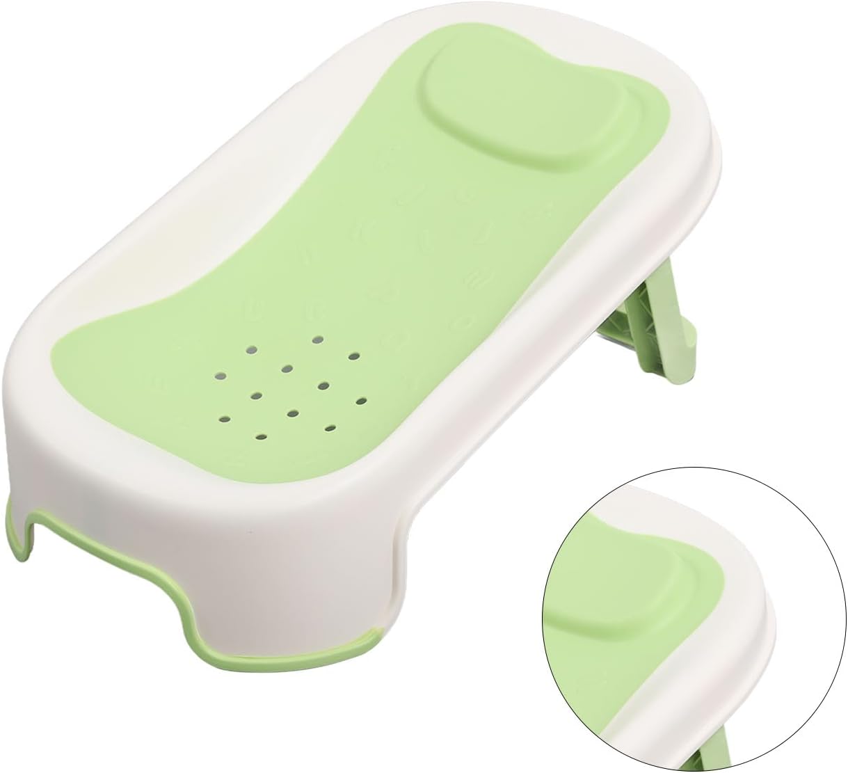 Baby Bather, Clean Rinse Baby Bather with Mesh Holes Non Slip Infant Bathtub Support Newborn Shower Stand for Use on the Counter, in the Sink or in the Bathtub 29.5 X 52cm / 11.6