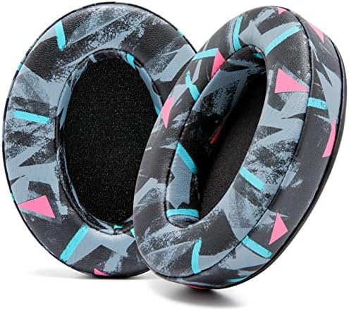 WC PadZ - The Ultimate Upgraded Earpads by Wicked Cushions - Compatible with Audio Technica, HyperX, SteelSeries Arctis & More - Extra Thick - Bigger Opening - Softer Memory Foam | (90s Black)