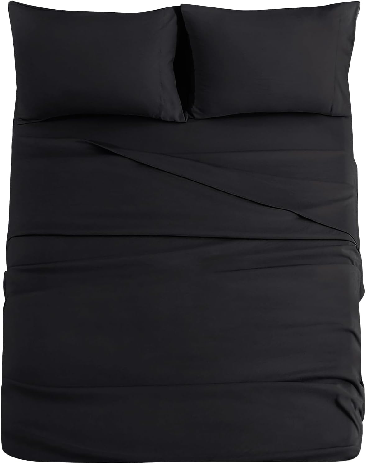 JOLLYVOGUE Queen Size Bed Sheet Set - 4 Piece Bed Sheets Set with Deep Pocket - Soft Breathable & Cooling - Resists Shrinkage & Fading Draps Queen - Easy Care (Dark Grey)