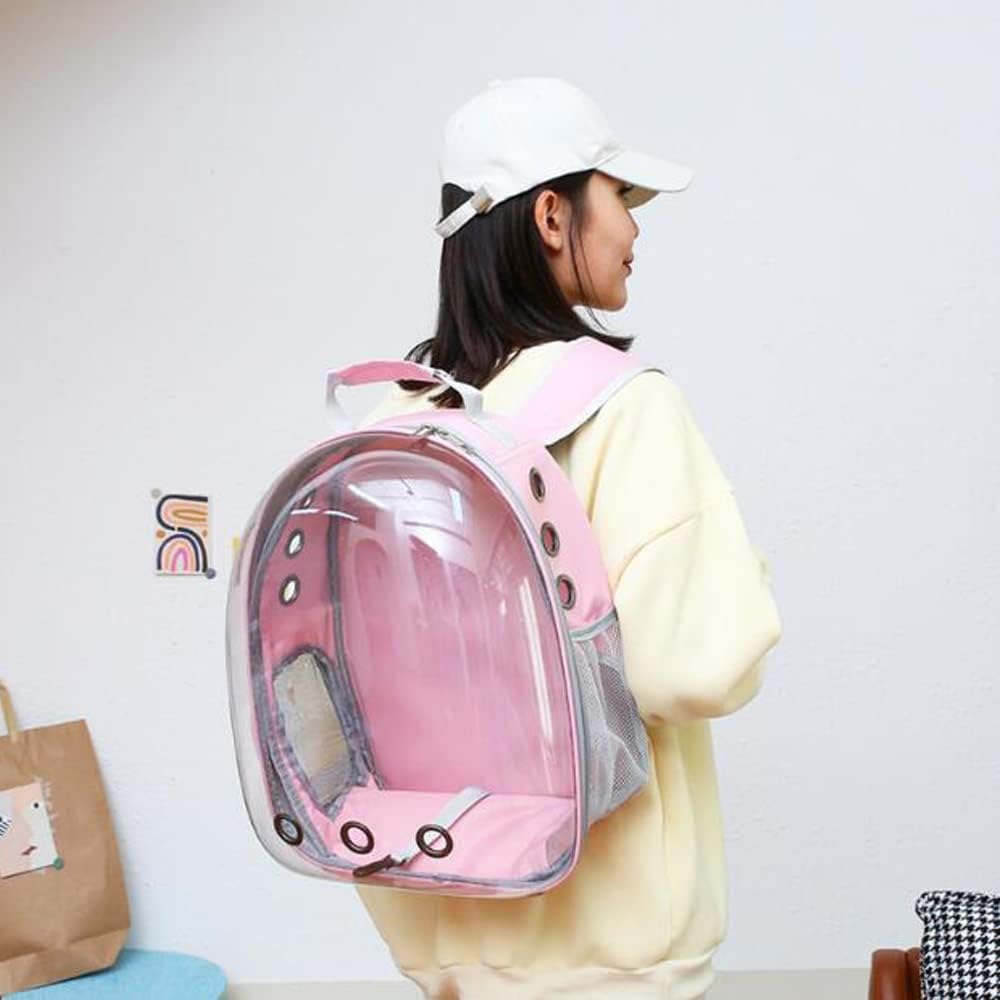 Cat Backpack Carrier Pet Dog Expandable Carriers Bag with Space Capsule Clear Bubble Window for Kitten Small Puppy and Bunny Cats Travel Hiking Walking Outdoor Use