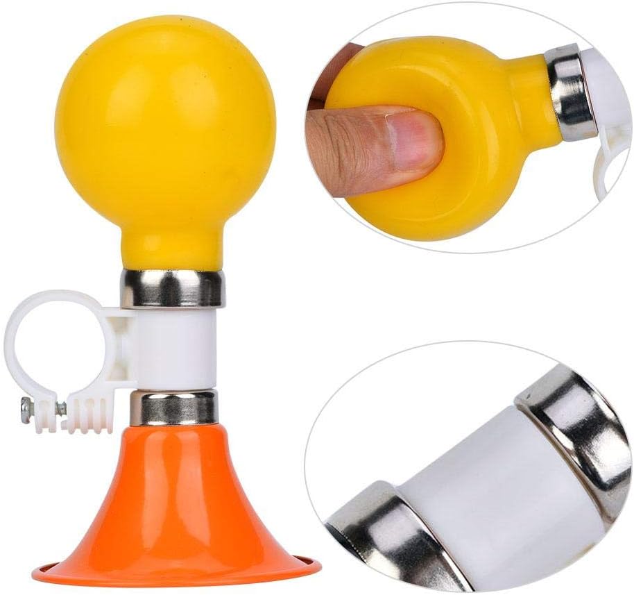 Rubber Children Bike Horn, Metal Rubber Children Bike Horn Bike Warning Bell for Boys Girls Bike Accessory (Orange),G22