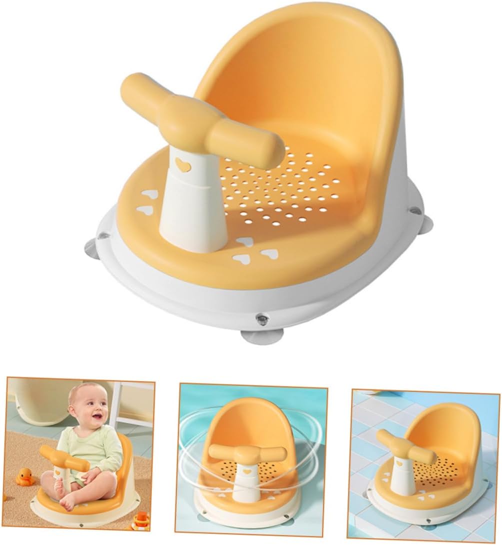 Parliky Portable Bath Seat with Nonslip Support for Bathtub Safe Tub Chair for Months Skid Bath Stool for