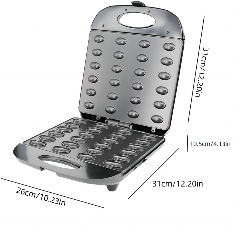 Mini Maker Waffle Maker 5“ Non-Stick Waffler Iron Stuffler Stuffed Wafflera Adjustable Browning Control, Heart, Azure