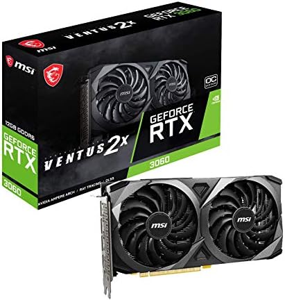 MSI GeForce RTX 3060 Ventus 2X 12G OC, Gaming Graphics Card - RTX 3060