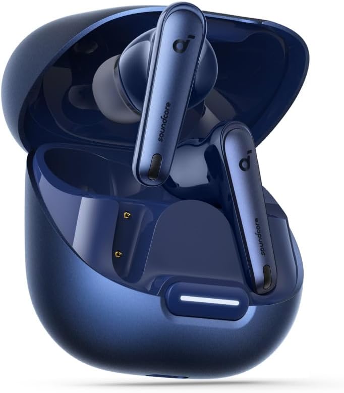 soundcore by Anker Liberty 4 NC Wireless Noise Cancelling Earbuds, 98.5% Noise Reduction, Adaptive Noise Cancelling to Ears and Environment, Hi-Res Sound, 50H Battery, Wireless Charging, Bluetooth 5.3