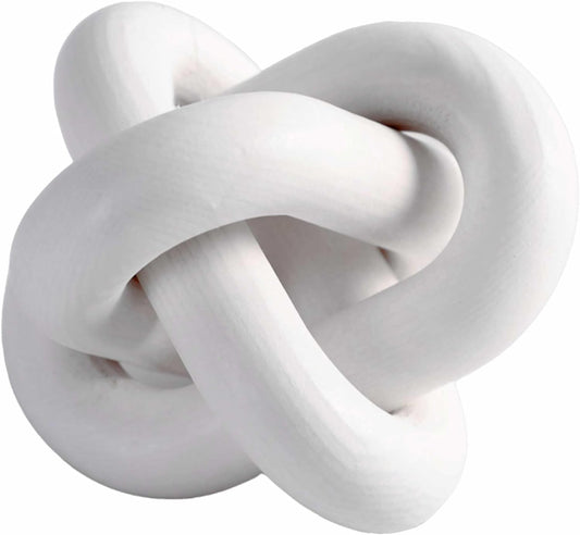 Homtik Wooden Knot - Aesthetic Modern Boho Decor for Shelf, Coffee Table, Entryway, Bookshelf, Desk - Home Decoration for Living Room, Bedroom, Dining Room, Office (White)