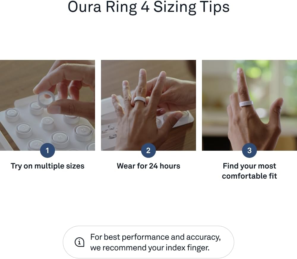 Oura Ring 4 - Gold - Size 9 - Smart Ring - Size First with Oura Ring 4 Sizing Kit - Sleep Tracking Wearable - Heart Rate - Fitness Tracker - Up to 8 Days of Battery Life