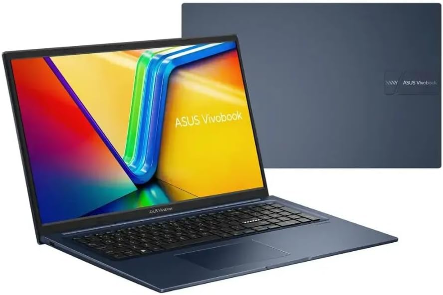 ASUS Vivobook 17 Laptop, 17.3" FHD IPS Display, Business Laptop, Intel Core i3-1215U, 8GB RAM, 512GB SSD, HDMI, Webcam, Wi-Fi, Windows 11 Home, Quiet Blue