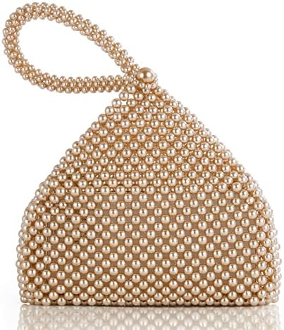 BABEYOND Women's Rhinestone Clutch Evening Bags Sparkly Glitter Triangle Purse for 1920s Party Prom Wedding