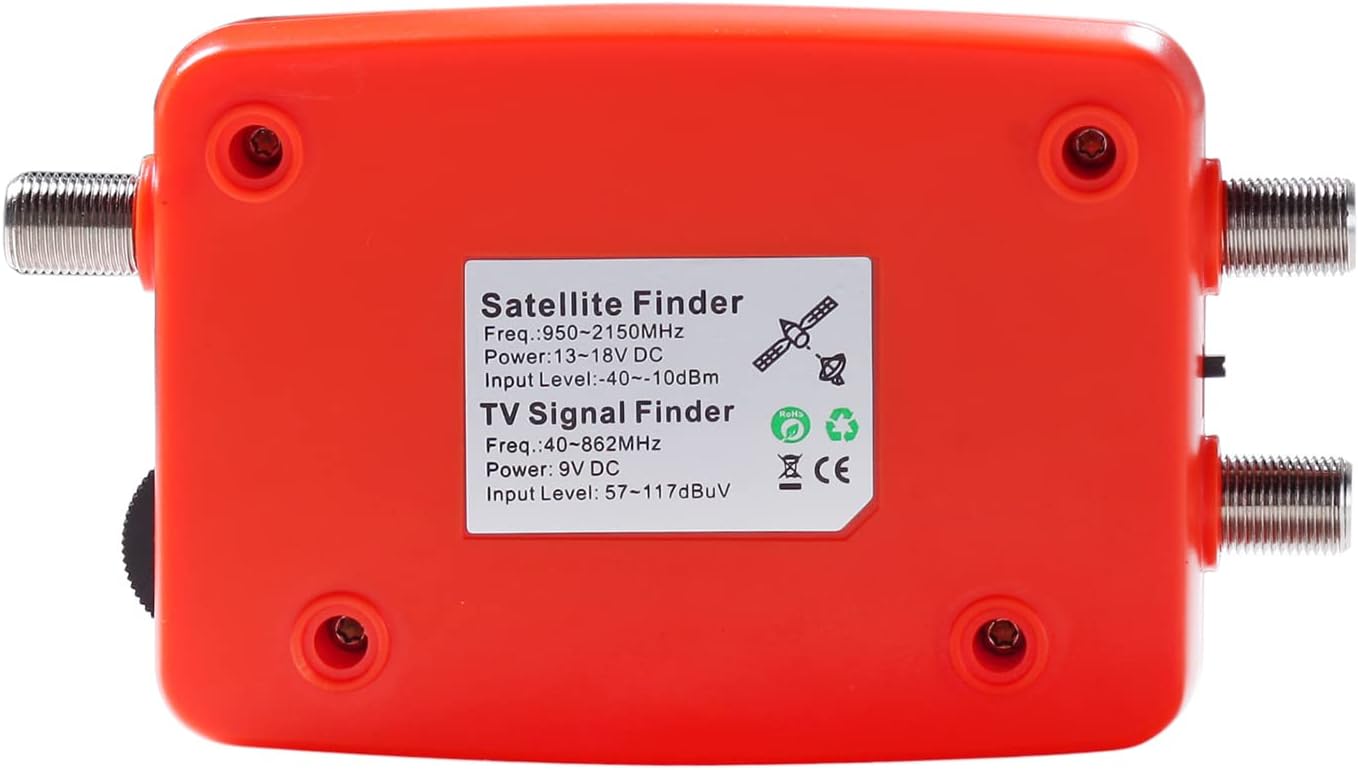 2 in 1 Satellite and TV Signal Finder LCD Digital Satellite Finder Portable TV an Signal Strength Meter Signal Finding Meter with Compass Alarm Buzzer