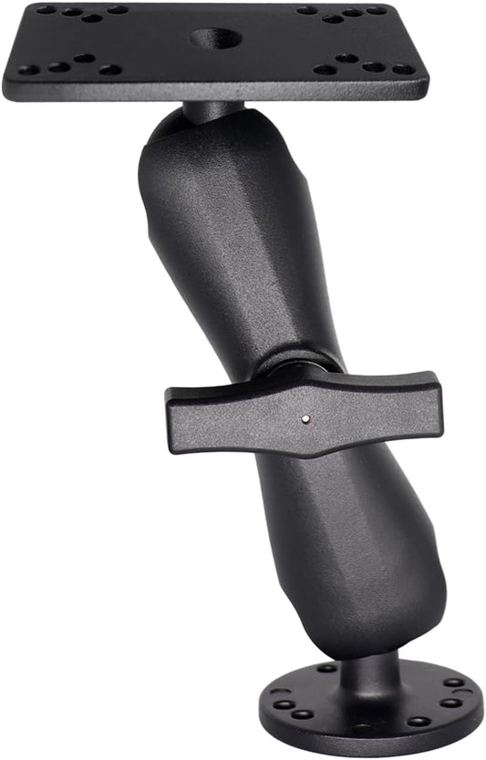 WINDFRD Aluminum 1.5" Ball Fish Finder Mount for Hummingbird Helix 5,7, etc., C Size Universal Marine Electronics Bracket, Compatible with RAM Mounts, Arkon, iBolt and More