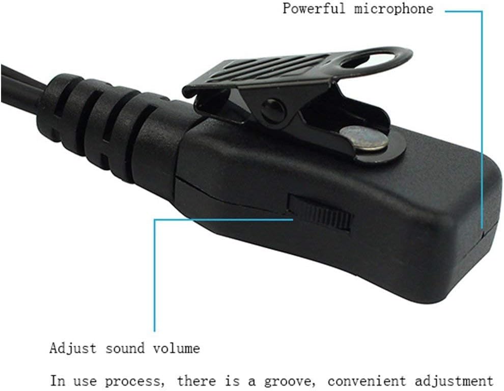 Retevis Walkie Talkie Earpiece with Mic, Volume Control, 2 Pin, for RetevisRT21 RT68H H777H H777, Compatible with Baofeng BF-888S Kenwood Walkie Talkies, Two Way Radio Earpiece(10 Pack)