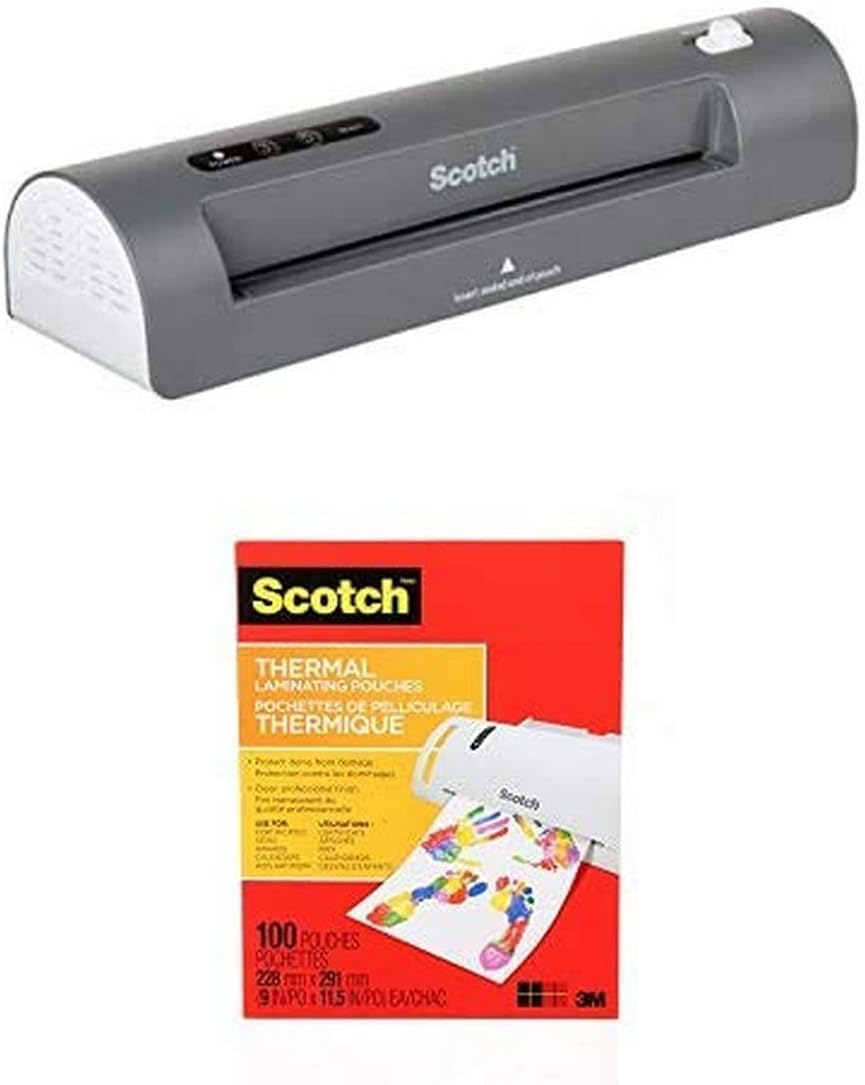 Scotch Thermal Laminator, 2 Roller System for a Professional Finish, Use for Home, Office or School, Suitable for use with Photos (TL901X)