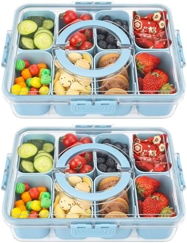 Purilite Select Clear Compartmentalized Snack Box