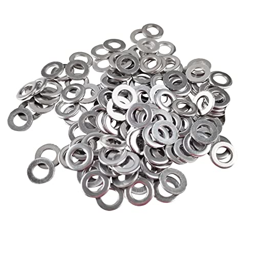 Fajoeda M6 Flat Washers 120Pcs M6 304 Stainless Steel Flat Washer for Bolts Screws, M6 x 12 mm x 1.5 mm