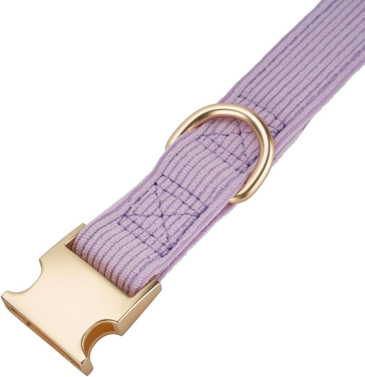 YUDOTE Soft Cotton Dog Collar with Metal Buckle Adjustable Heavy Duty Comfy Corduroy Collars for Small Medium Large Dogs,Black,Small