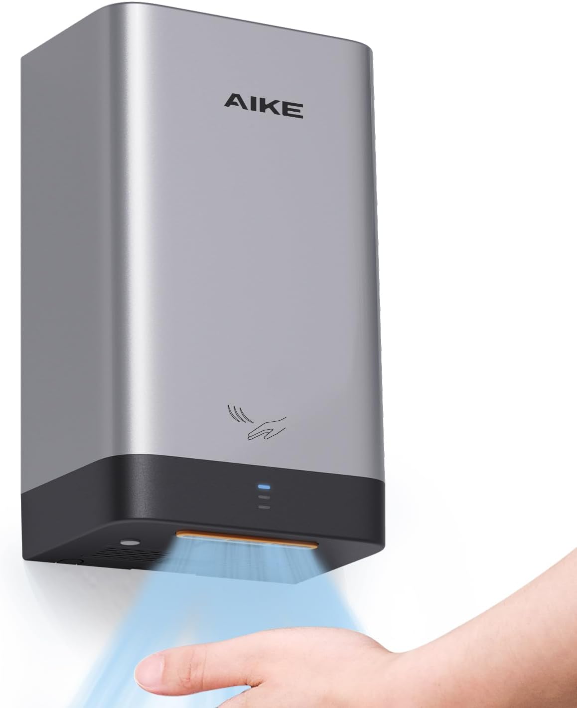 AIKE Surface Mounted ADA Compliant Hand Dryer with HEPA Filter,Black Model AK2822