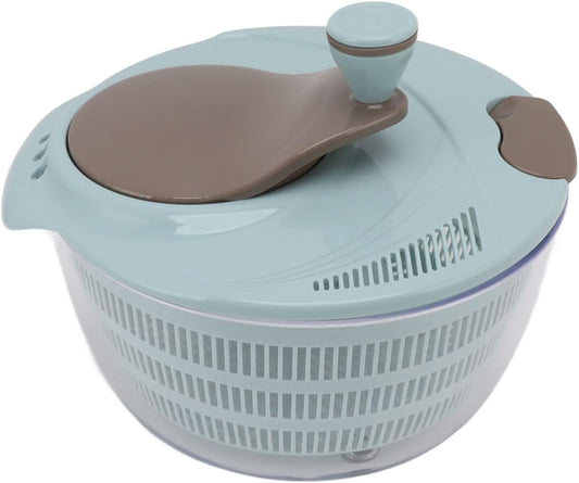 Salad Spinner, Plastic Lettuce Spinner Time Saving Vegetable Spinner with Bowl Rotatable Fruit Spinner Dryer Washable Fruit Spinner for Kitchen(Blue) - PuriLite