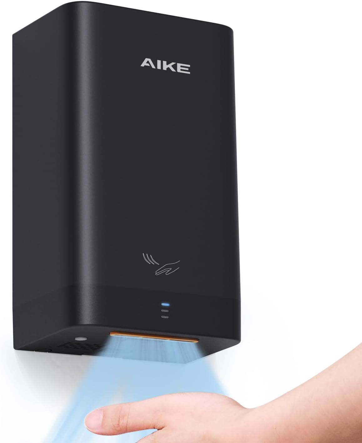 AIKE Surface Mounted ADA Compliant Hand Dryer with HEPA Filter,Black Model AK2822