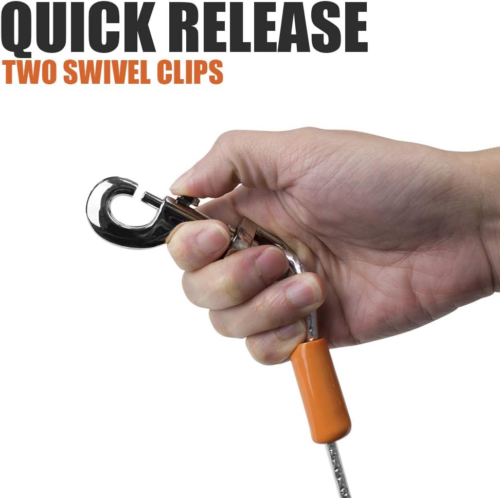 BV Pet Small Tie Out Cable for Dog up to 35 Pound, 25-Feet