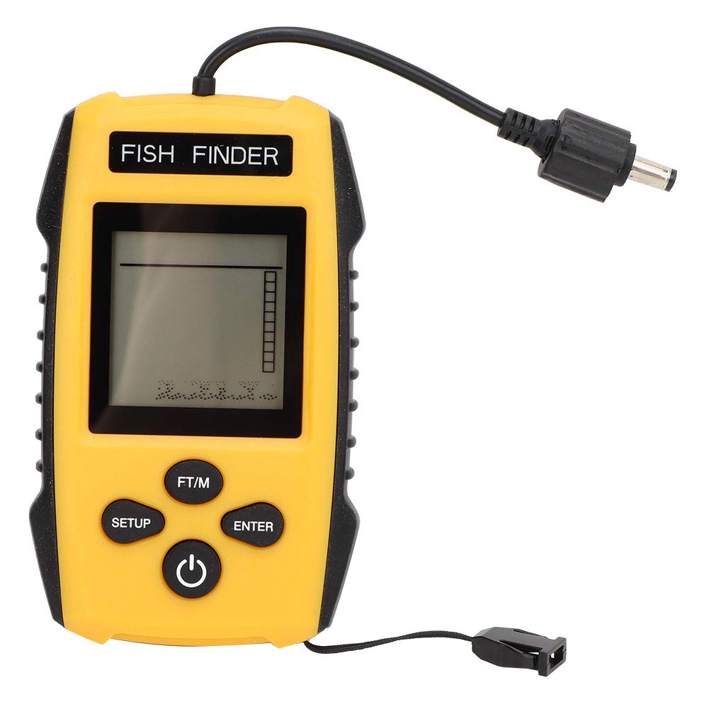 Agatige Portable LCD Display Fish Finder, Ice Kayak Boat Fishing Depth Finder, Sonar Sensor Transducer TL88