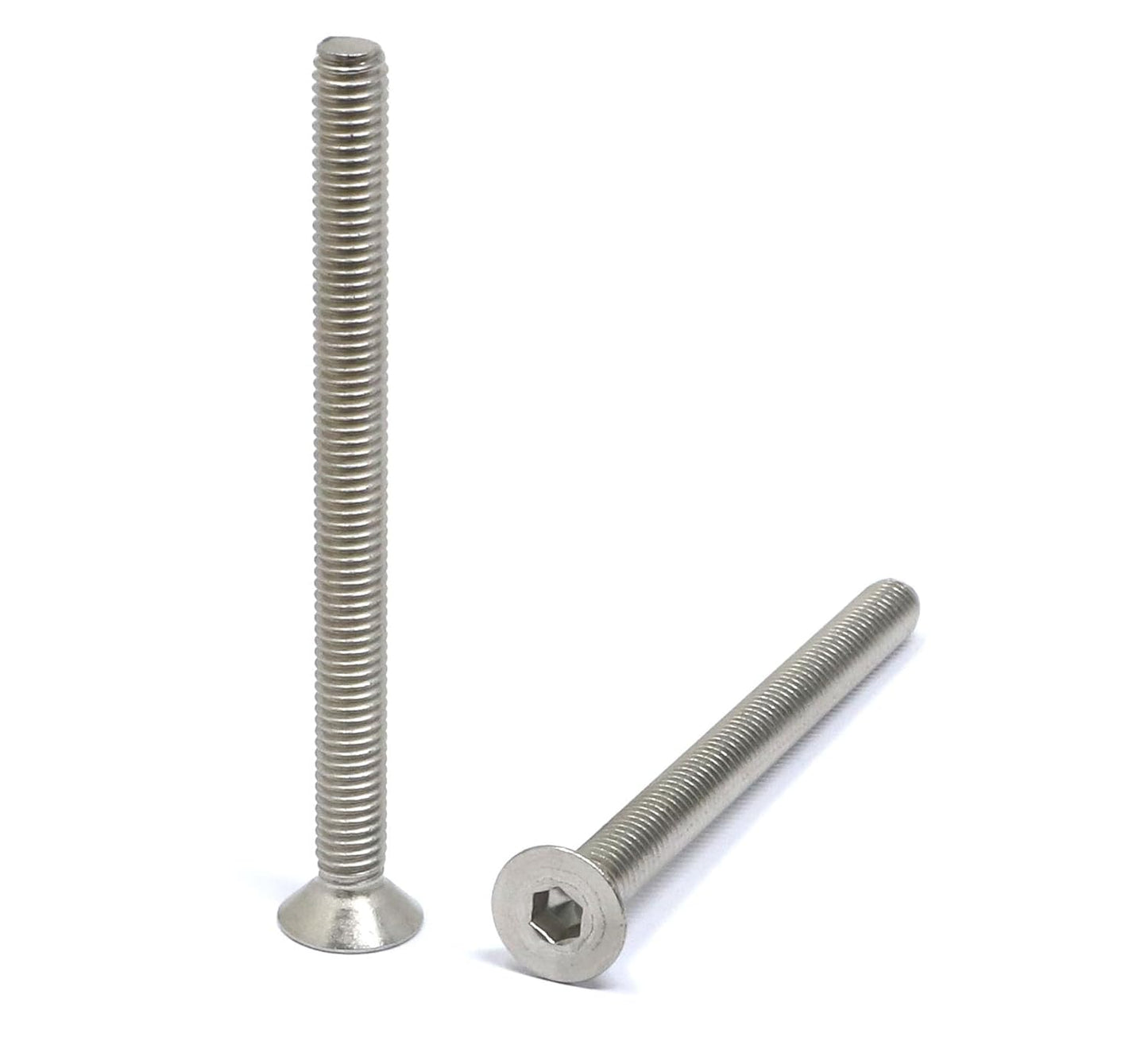 iexcell 5 Pcs M8 x 80mm Thread Pitch 1.25 mm Stainless Steel 304 Hex Socket Flat Head Cap Screws Bolts Kit