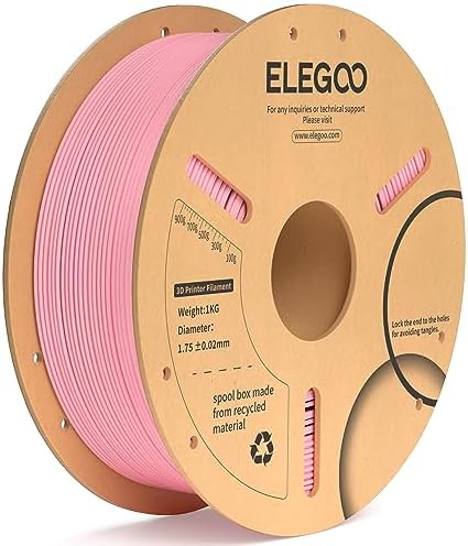 ELEGOO PLA+ Filament 1.75mm Black 4KG, PLA Plus 3D Printer Filament, Dimensional Accuracy +/- 0.02 mm, Tough & High Strength, Fit for Most FDM Printers(1KG/Spool, 2.2 lbs)