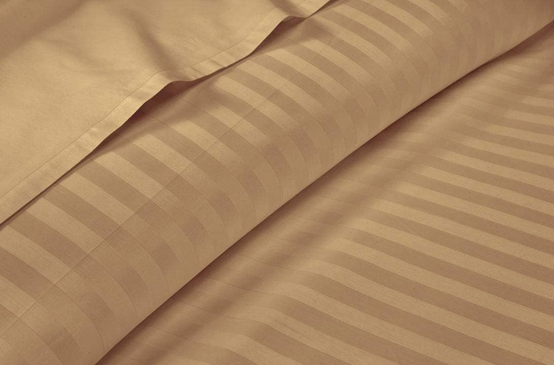 Linen Sheets 100% Egyptian Cotton- Twin-XL Sheet Set 4 Piece- 1000 Thread Count- Fits Upto 18" Deep Pocket- Long Staple Cotton Bedding, Sateen Weave-Light Blue Solid