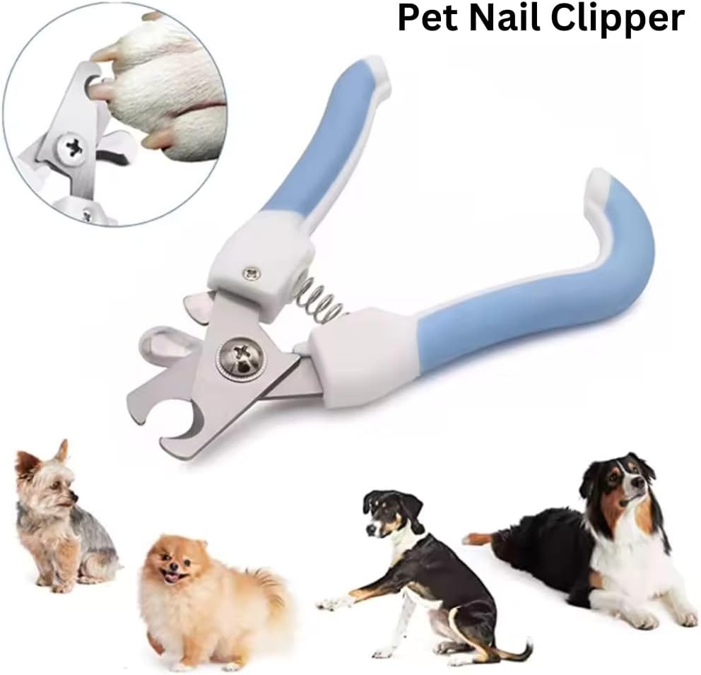 Dog Nail Clippers and Trimmer with Safety Guard to Avoid Over Cutting Professional Grooming Pet Nail Clipper with Free Nail File for Small Medium Large Breeds- Sharp Razor Edge Blade Pet Clippers