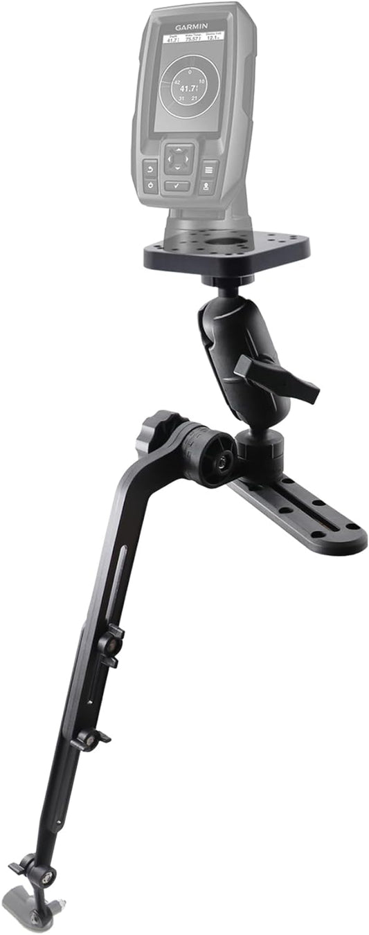 Fish Finder Mount 1.5" Ball Base for Kayak, Marine Electronic Mount for Boat, Universal Mounting Plate, Transducer Mounting Arm, Compatible with Scotty, Lowrance, Garmin Fish Finder
