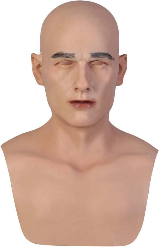 CRRCLSY Bell Handmade Silicone Realistic Mask Handsome and Lifelike Face for Cosplay, Crossdressers, and Transgender
