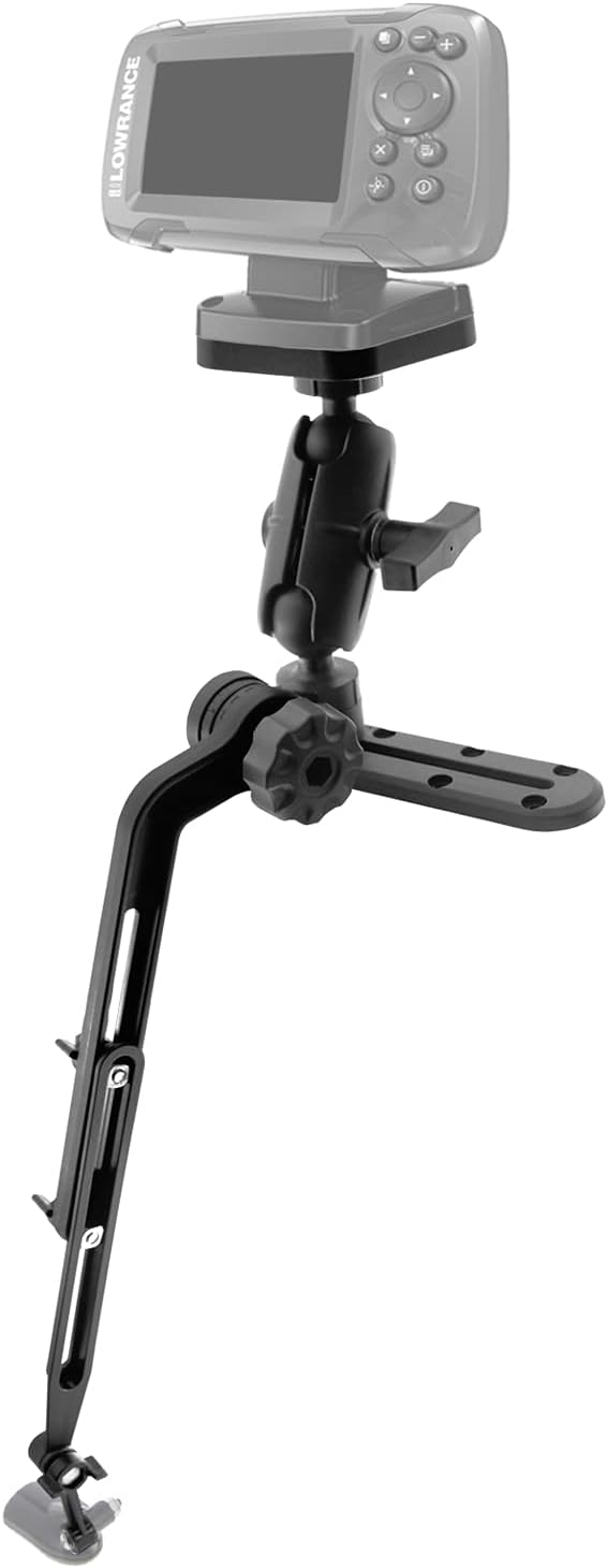 Fish Finder Mount 1.5" Ball Base for Kayak, Marine Electronic Mount for Boat, Universal Mounting Plate, Transducer Mounting Arm, Compatible with Scotty, Lowrance, Garmin Fish Finder