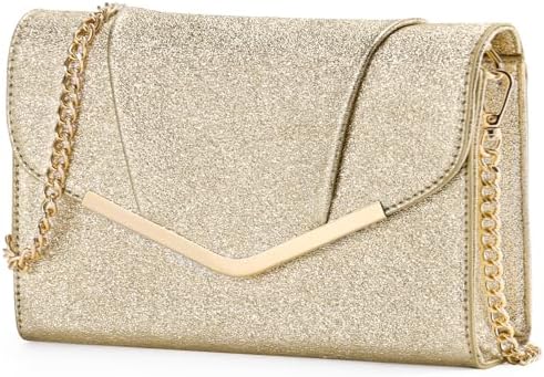Vaschy Clutch Purse for Women,Fashion Envelope Evening Small Formal Handbag Fold-over Crossbody Shoulder Bag Wedding,Party