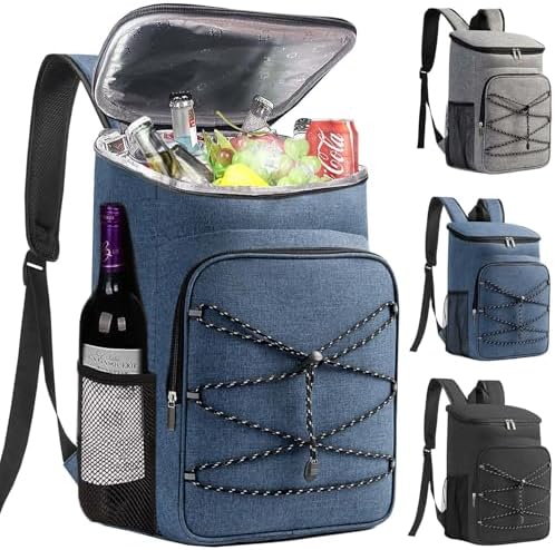 Bagtopia Camping Cooler Backpack 25 Cans, Leak Proof Insulated Thermal Bag, Beach Travel Picnic Lunch Backpack for Men Women