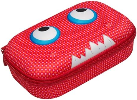 ZIPIT Beast Pencil Box for Kids | Pencil Case for School | Organizer Pencil Bag | Large Capacity Pencil Pouch (Red) - PuriLite